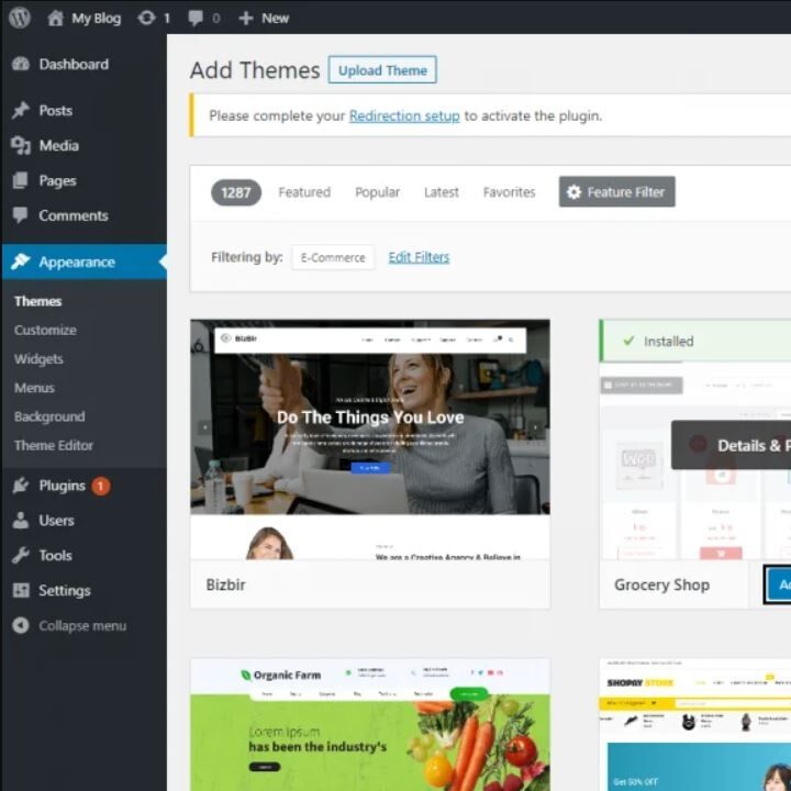 d. Cara Install Theme Wordpress