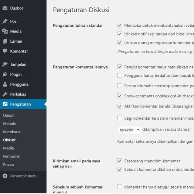 d. Pengaturan Diskusi