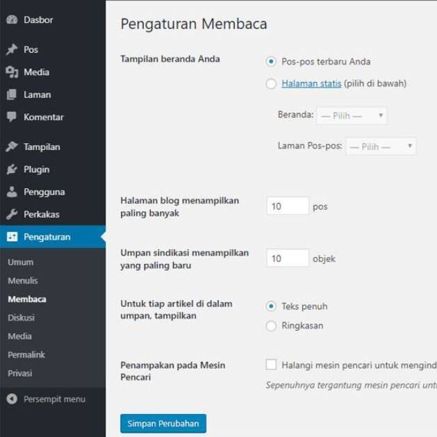 c. Pengaturan Membaca